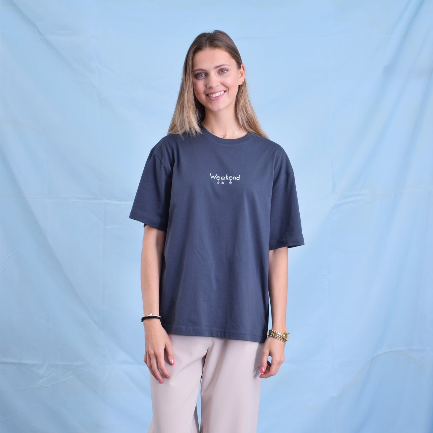 Weekend Oversized Dames T-shirt | India Ink Grey