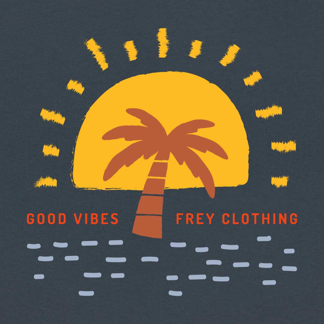 Good Vibes Oversized Dames T-shirt | India Ink Grey