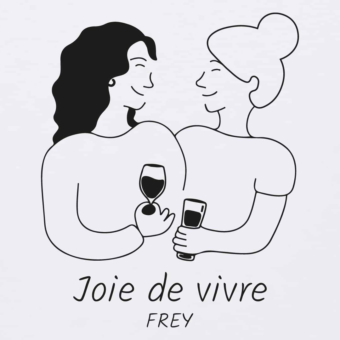 Joie De Vivre Oversized Dames T-shirt | White