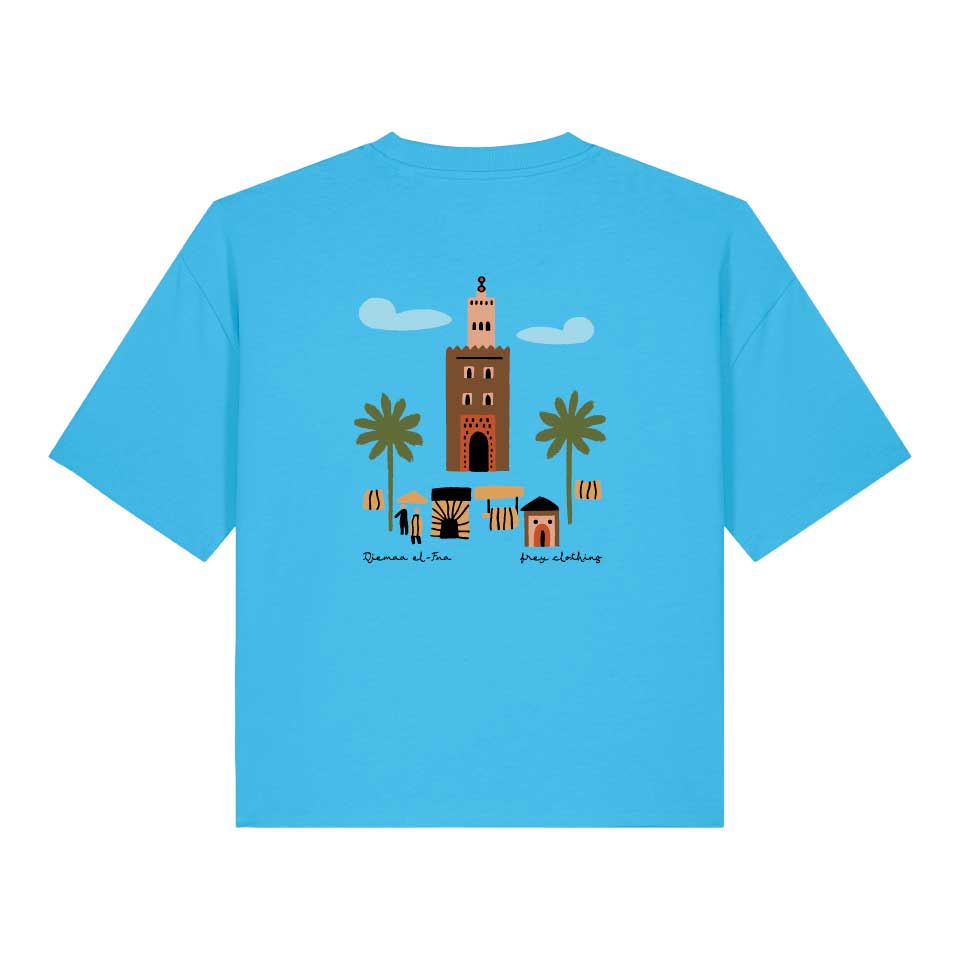 Marrakesh Boxy T-shirt | Aqua