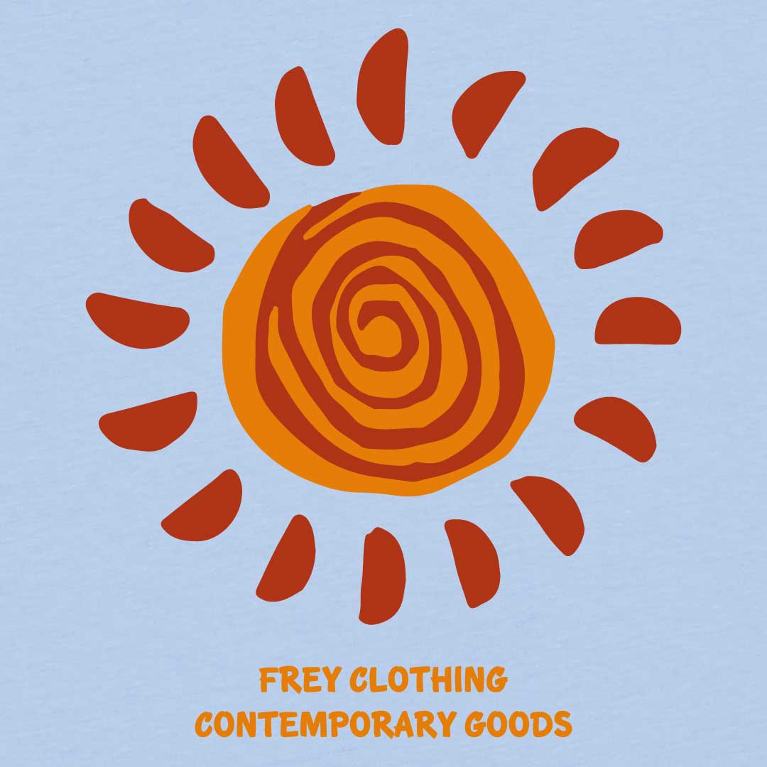 Painted Sun Dames T-shirt | Blue Soul