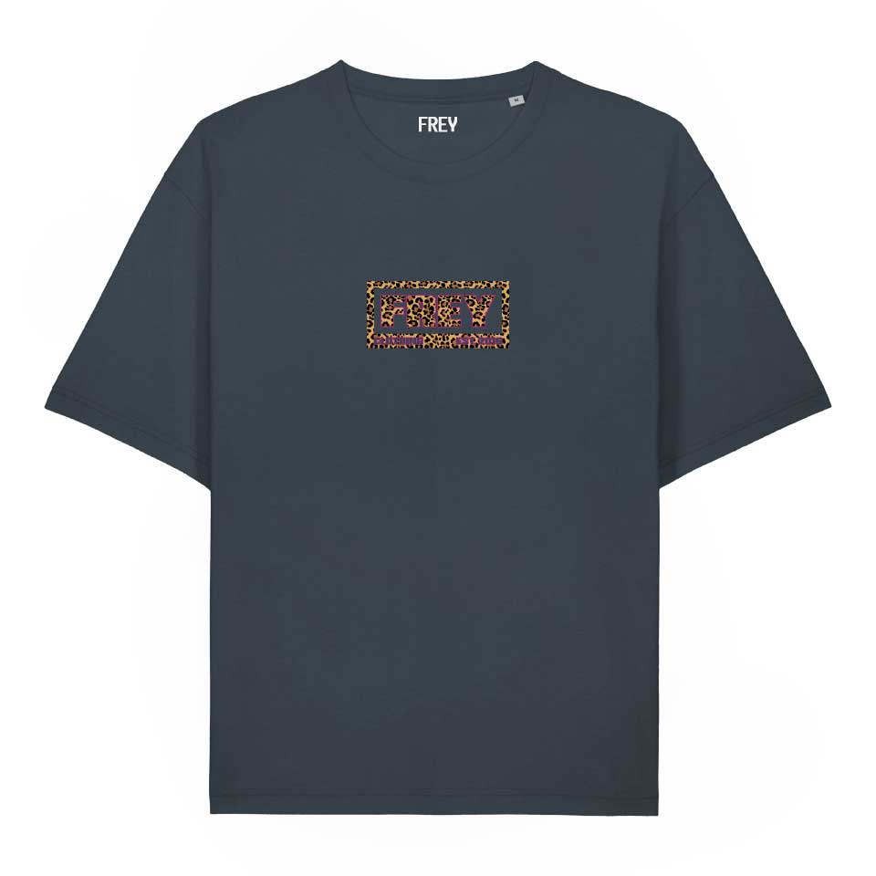 Panter Logo Oversized Dames T-shirt | India Ink Grey