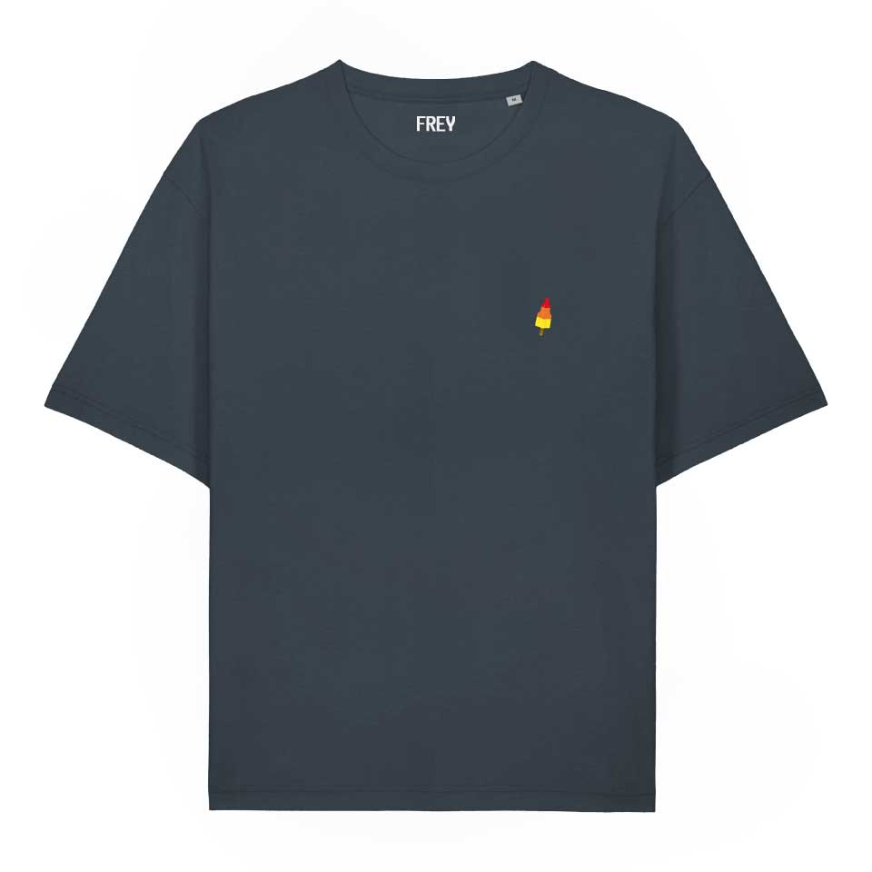 Popsicle Oversized Dames T-shirt India Ink Grey – FREY clothing