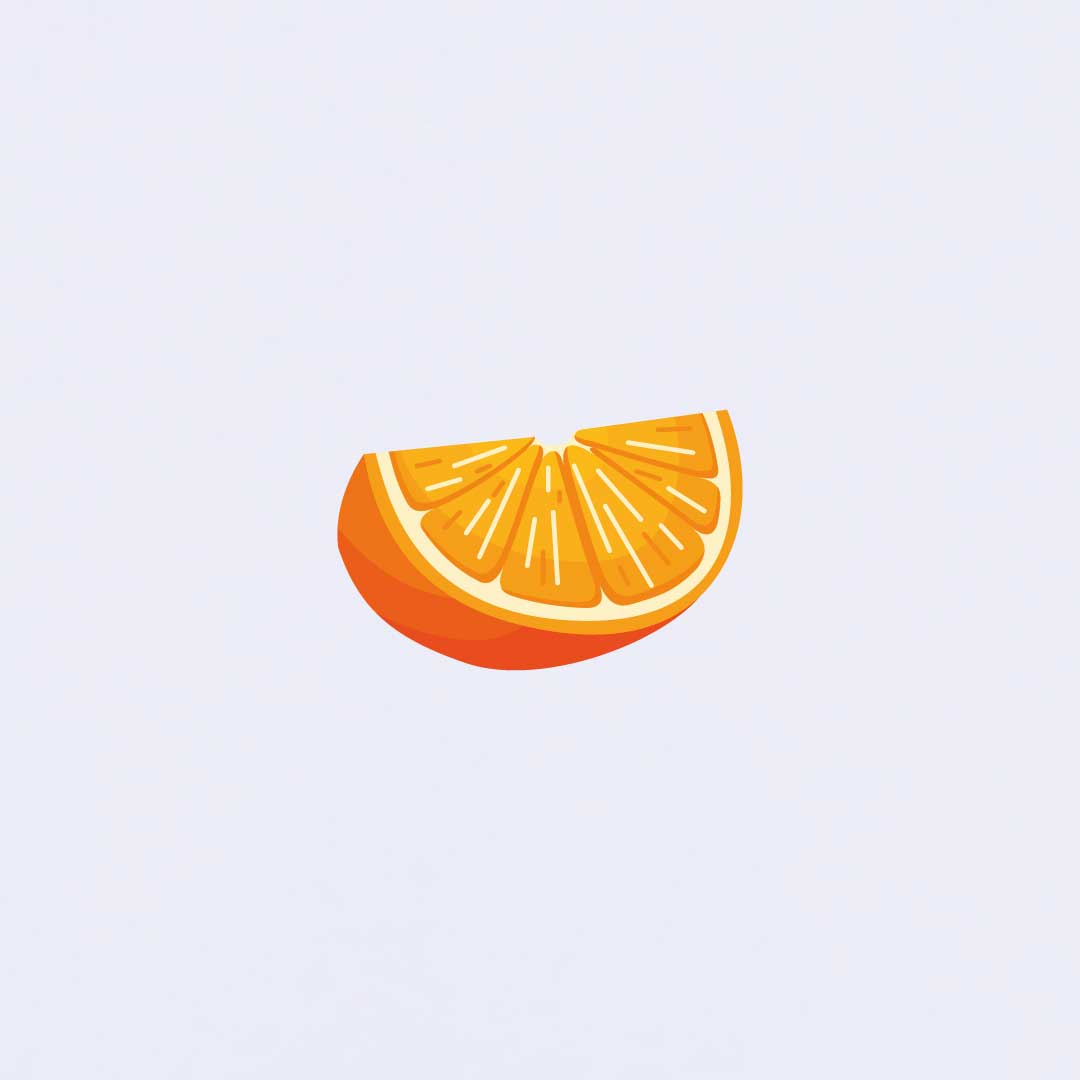Orange T-shirt | White
