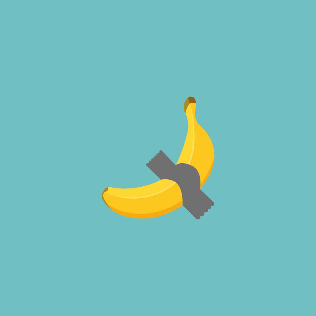 Taped Banana Sweater | Pool Blue