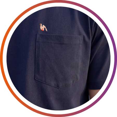 T-shirts met borstzak