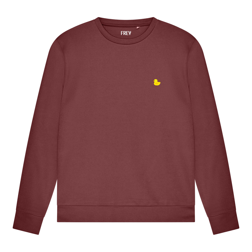 Bad Eend Sweater | Wijnrood