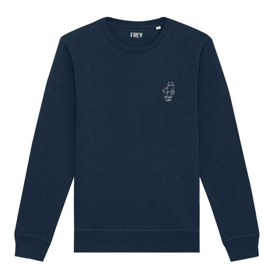 Cat Women's Sweater | Navy