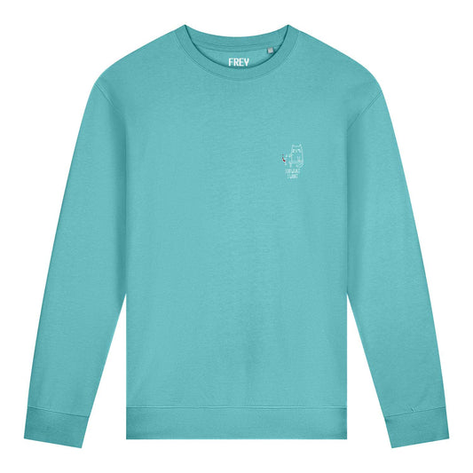 Cat Dames Sweater | Pool Blue