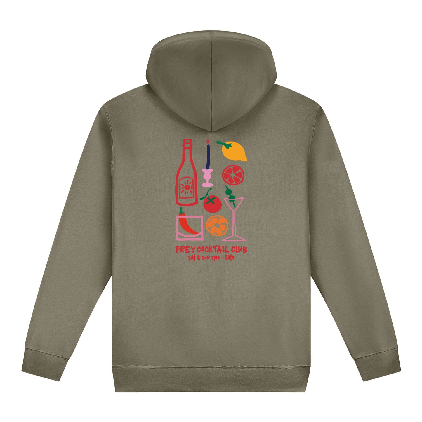 Cocktail Club Hoodie | Khaki