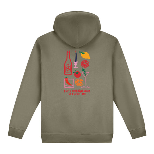 Cocktail Club Hoodie | Khaki