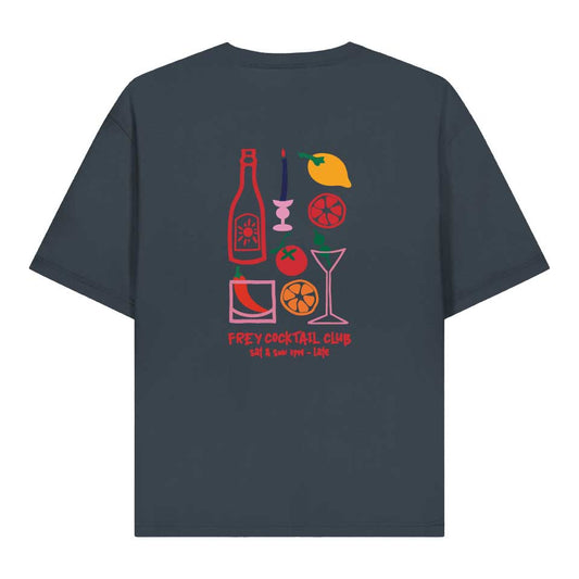 Cocktail Club Oversized T-shirt | India Ink Grey