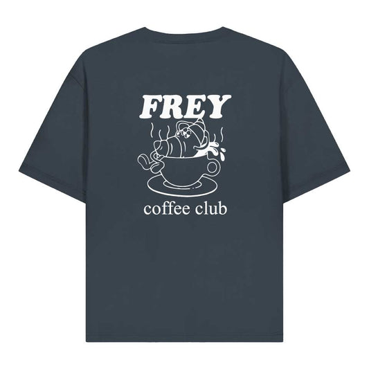 Coffee Club Oversized Dames T-shirt | India Ink Grey