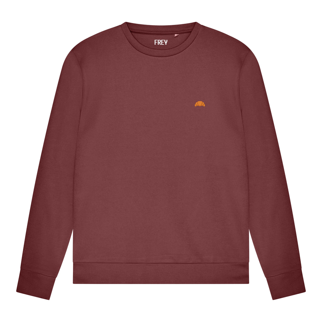 Croissant Sweater | Wijnrood