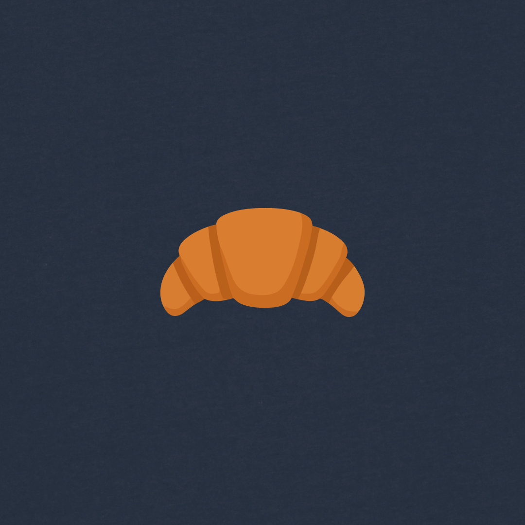 Croissant T-shirt | Navy
