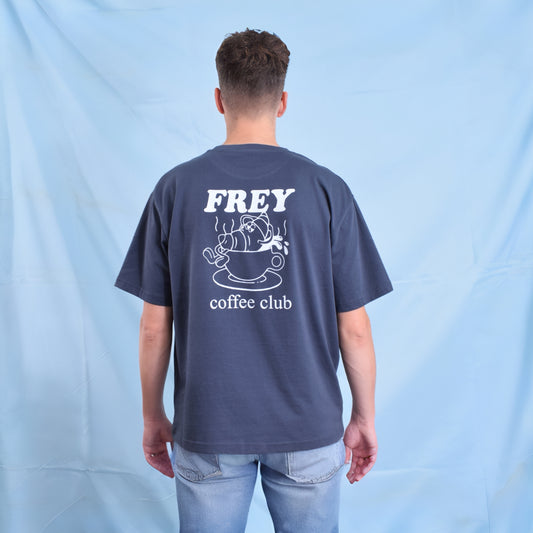 Coffee Club Oversized T-shirt | India Ink Grey