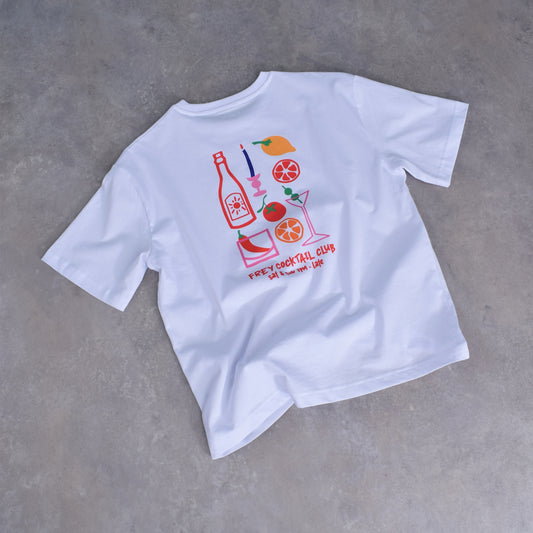 Cocktail Club Oversized T-shirt | White