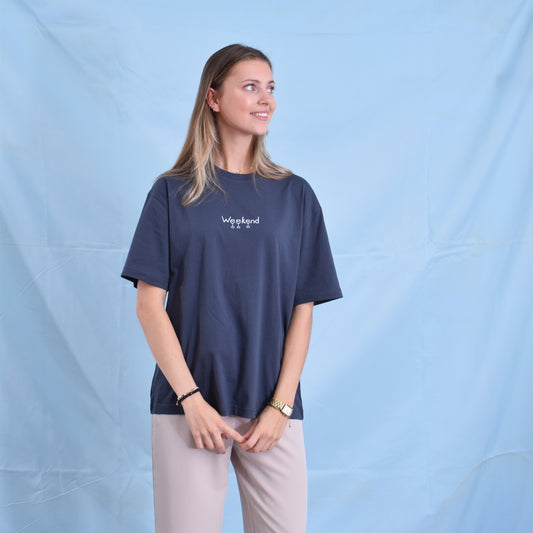 Weekend Oversized Dames T-shirt | India Ink Grey