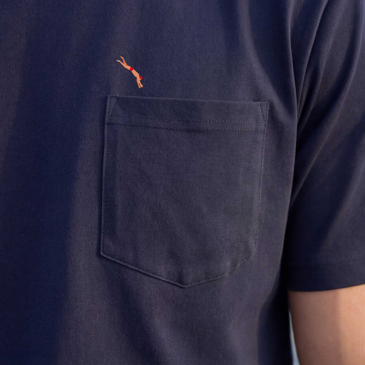 Duik Borstzak T-shirt | Navy