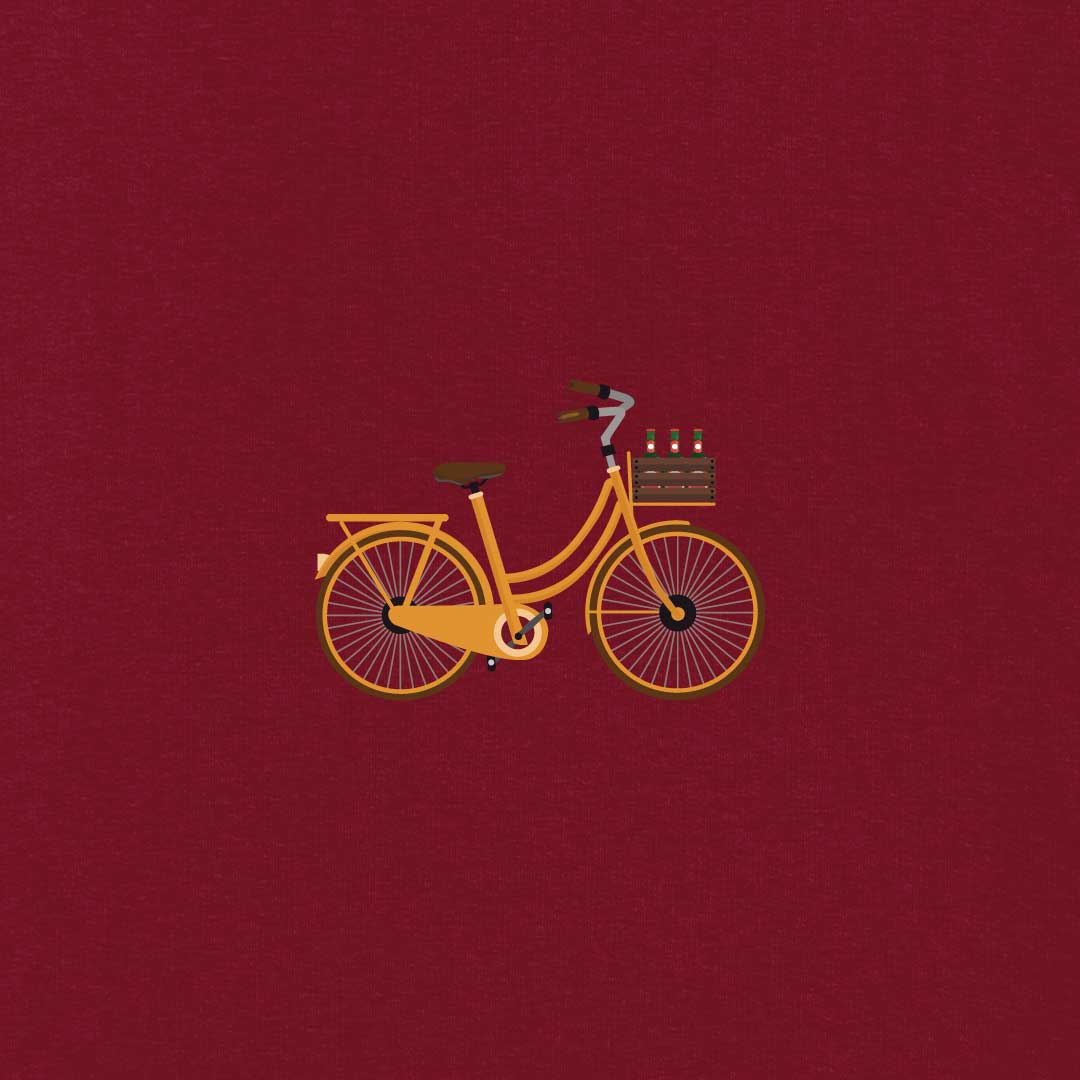 Fiets Krat Bier Sweater | Burgundy