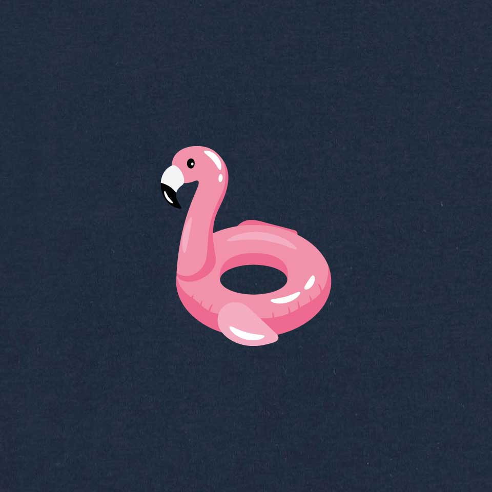 Inflatable Flamingo Women's T-shirt | Navy