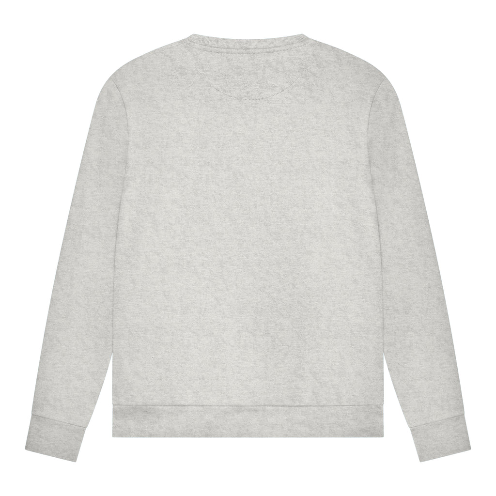 Watermeloen Borduursel Sweater | Grijs gemêleerd