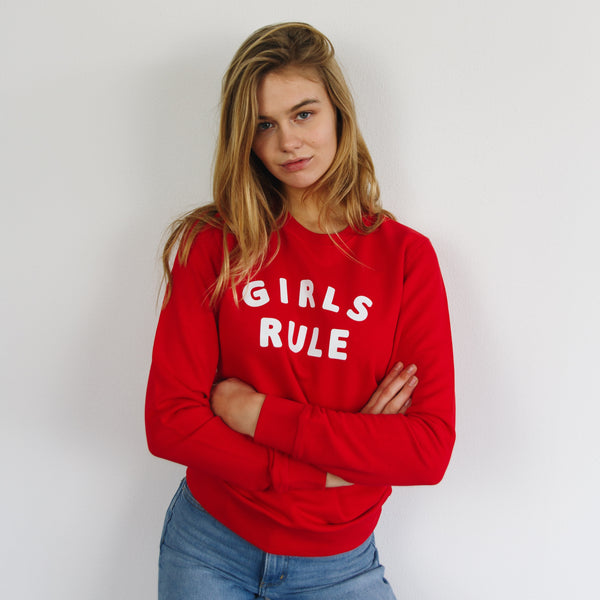 Girls Rule Sweater | Red