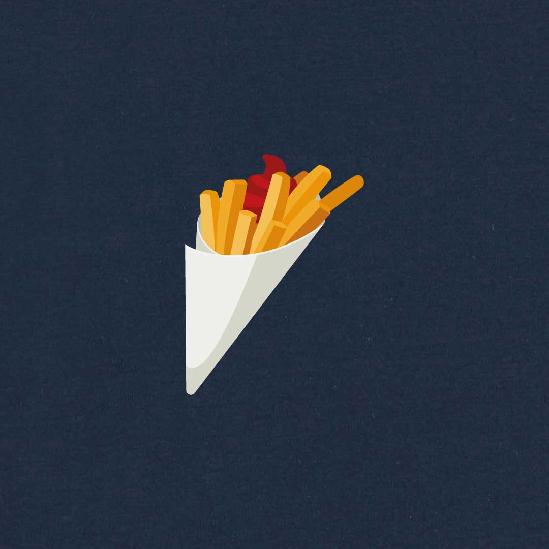 Friet Dames T-shirt | Navy