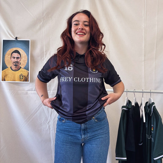 FREY Dames Football Shirt | Black/Grey