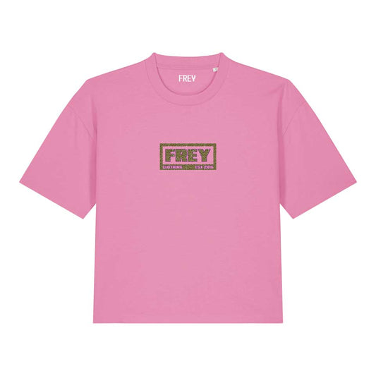 Giraffe Boxy T-shirt | Bubble Pink