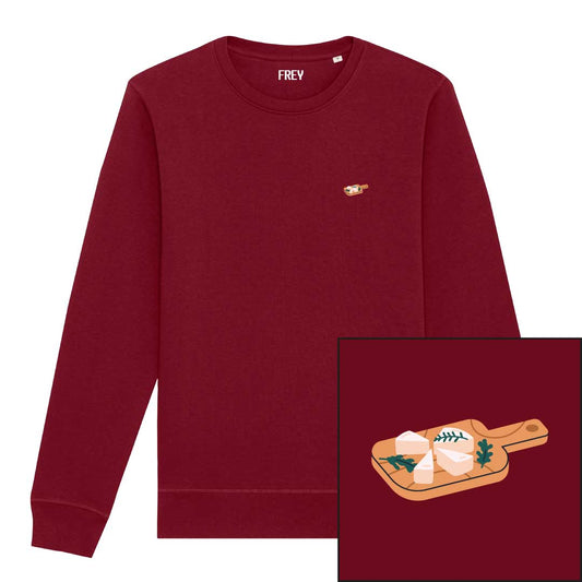 Cheese Board Sweater | Burgundy