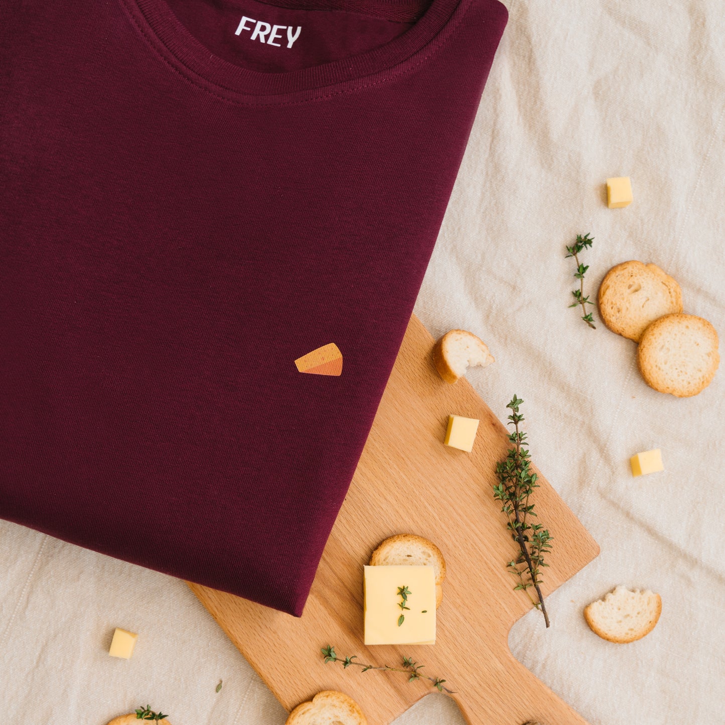 Cheese Sweater | Burgundy