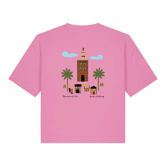 Marrakesh Boxy T-shirt | Bubble Pink