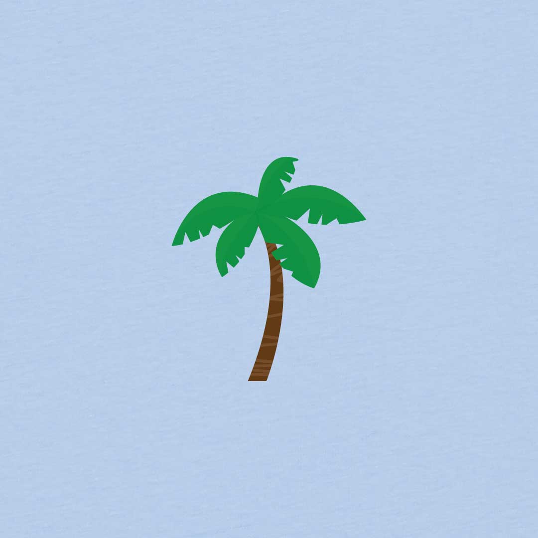 Palm Tree T-shirt | Blue Soul