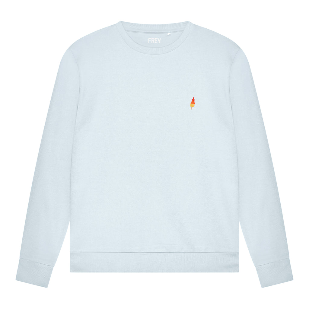 Raketje Borduursel Sweater | Lichtblauw