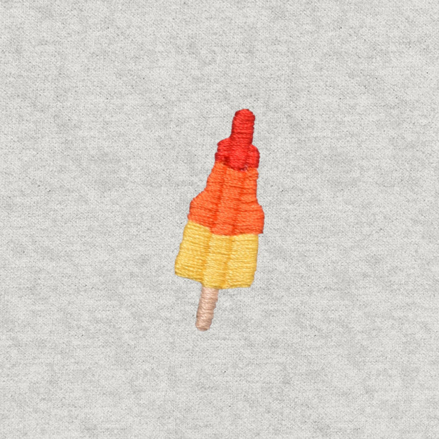 Raketje Borduursel Sweater | Grijs gemêleerd