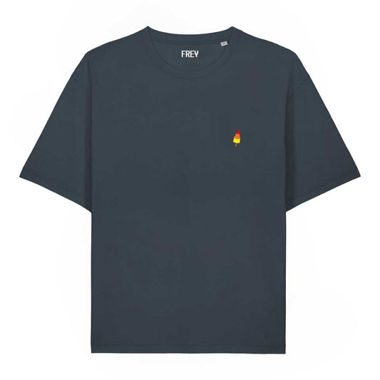Popsicle Oversized T-shirt | India Ink Grey