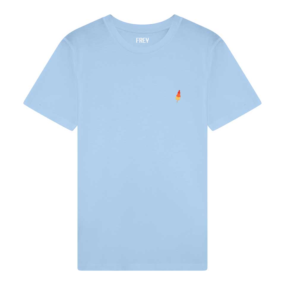 Popsicle Borduursel T-shirt | Blue Soul
