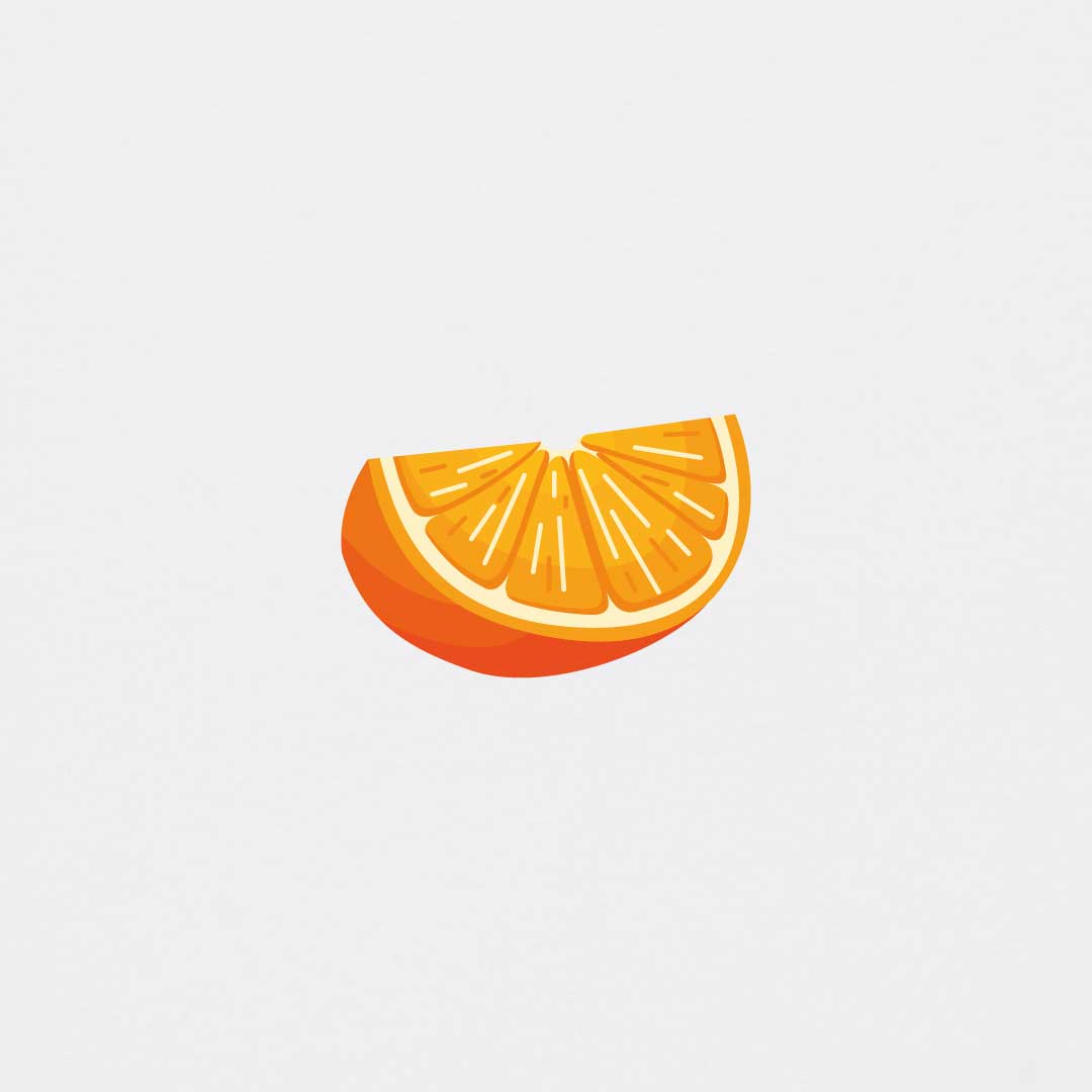 Orange T-shirt | White