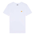 Orangefarbenes T-Shirt | Weiß