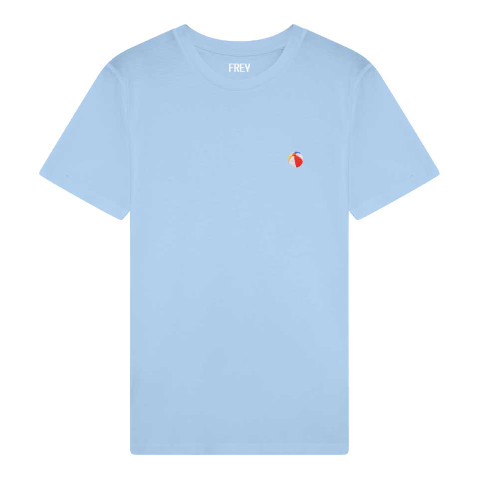 Strandbal Borduursel T-shirt | Blue Soul