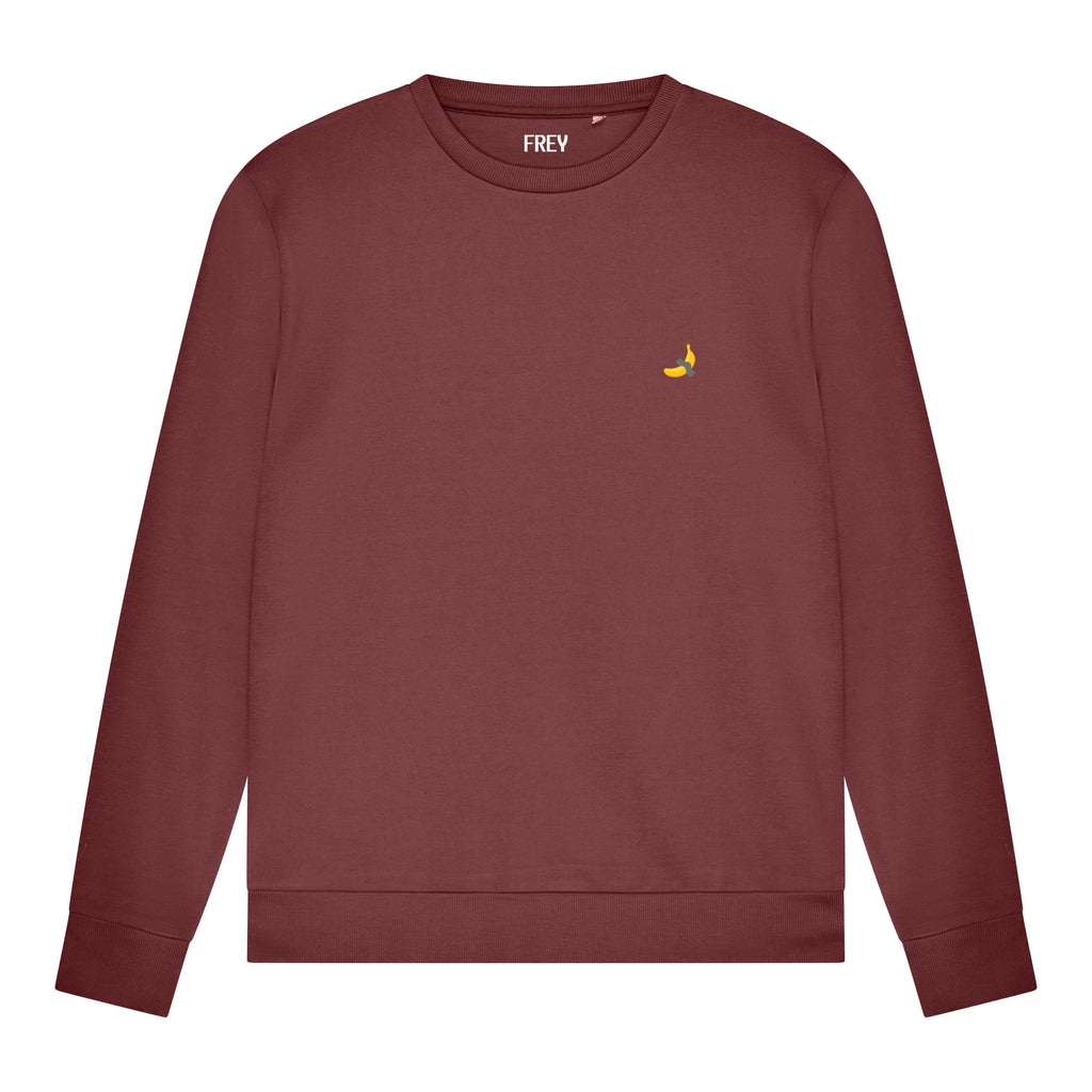 Taped Banana Sweater | Wijnrood