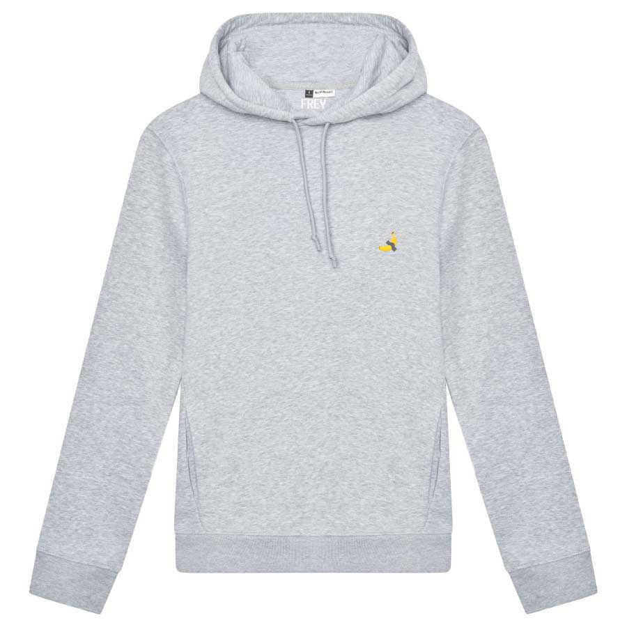 Taped Banana Hoodie | Gray Melee