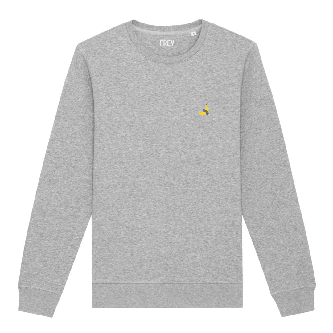 Taped Banana Sweater | Gray Melee