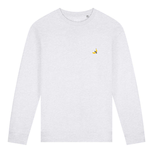 Taped Banana Sweater | Grey Melee