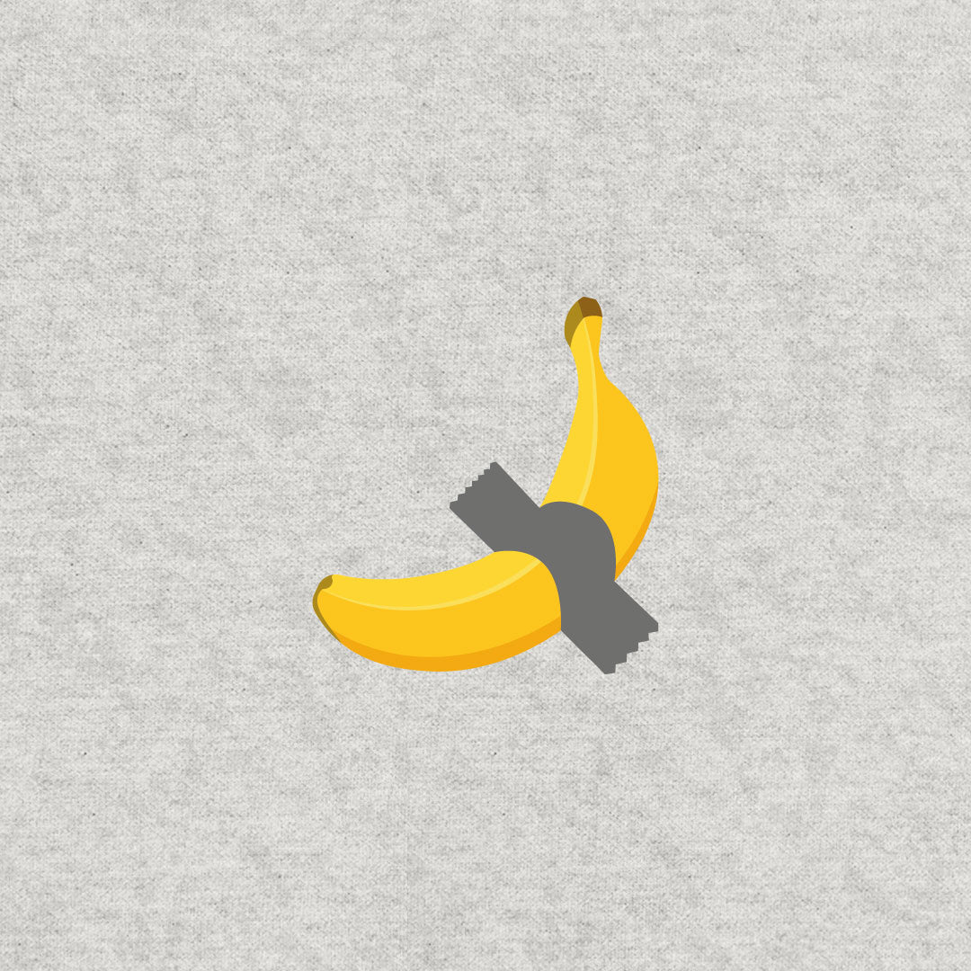 Taped Banana Sweater | Grijs gemêleerd