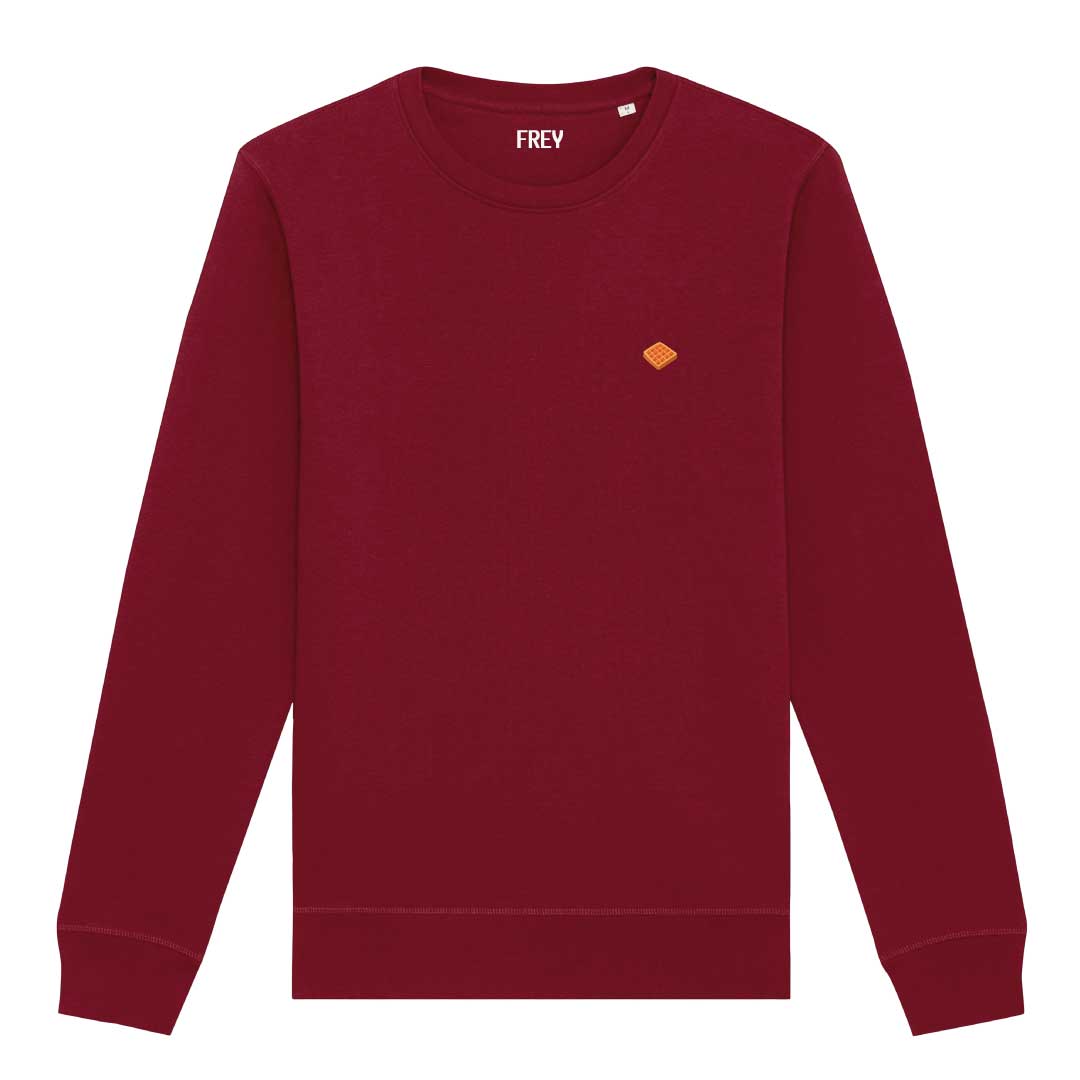 Wafel Dames Sweater | Burgundy