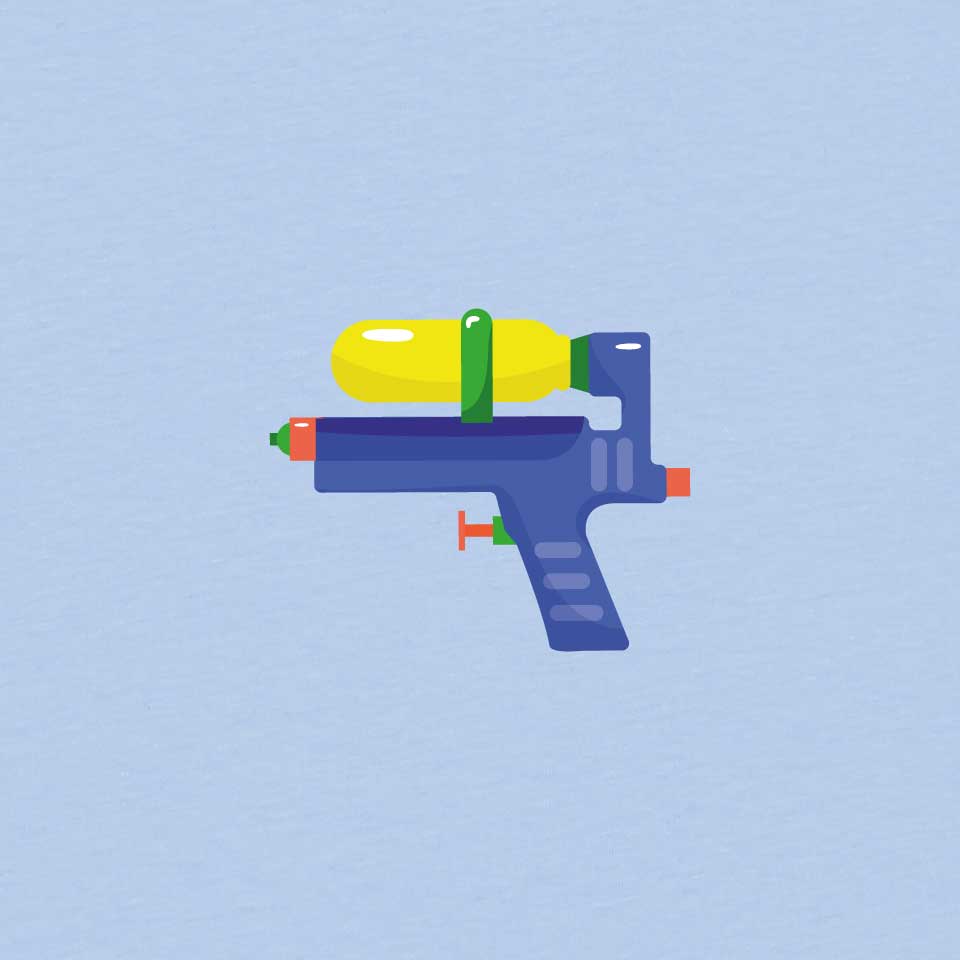 Watergun T-shirt | Blue Soul