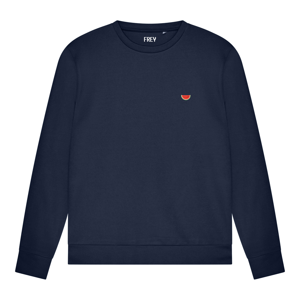 Watermeloen Borduursel Sweater | Navy