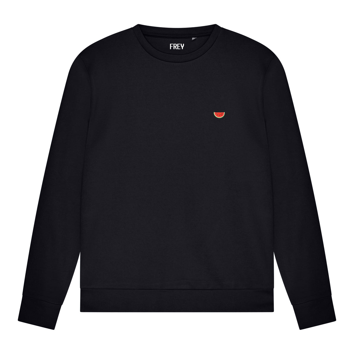 Watermeloen Borduursel Sweater | Zwart